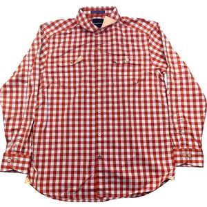 Tommy Bahama Button Down Shirt Gingham Check Long Sleeve Casual M Preppy Boho‎